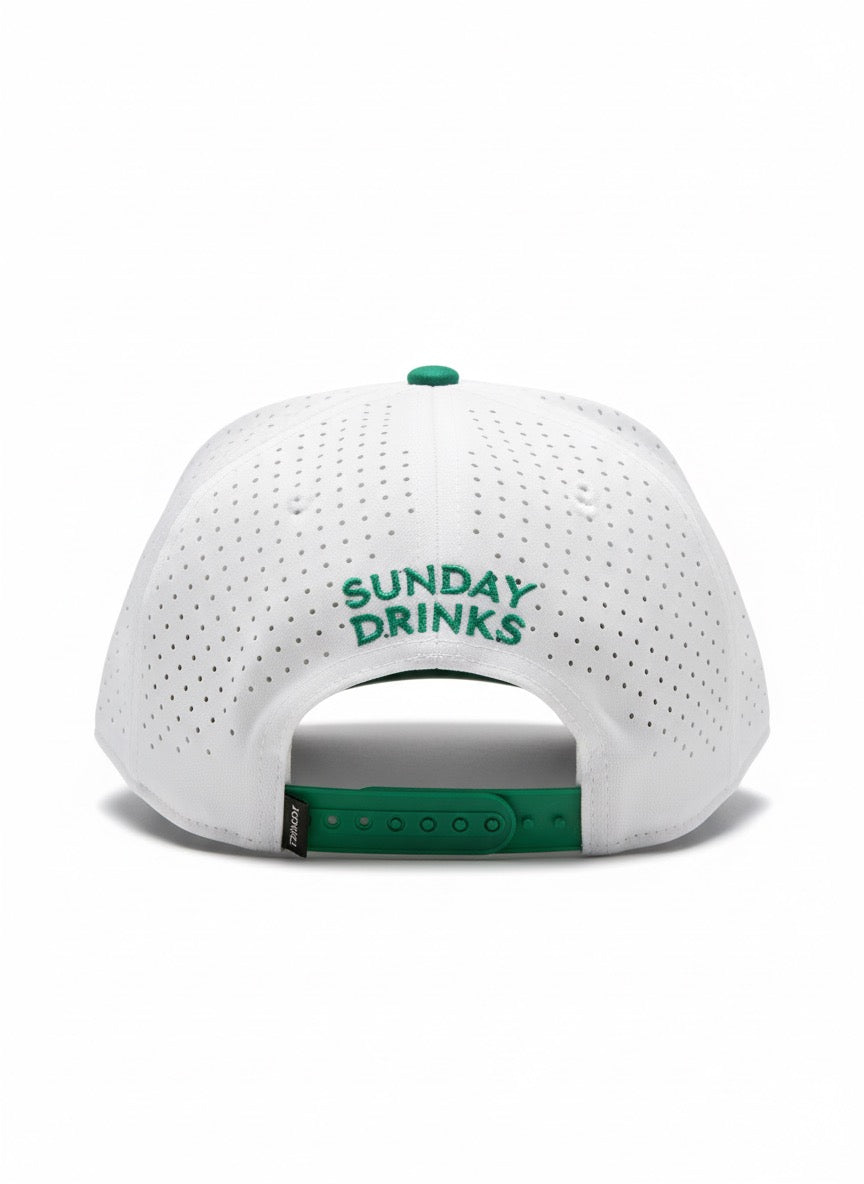 Guys Being Dudes – White & Green Golf Hat by Sunday Drinks