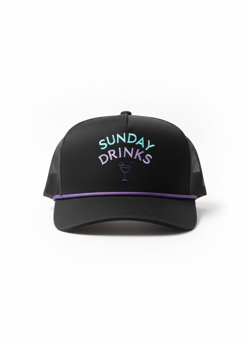 Sunday Nightcap – Classic Navy Blue Golf Hat by Sunday Drinks, Adjustable Unisex Sports Cap for Golf, Outdoor Lifestyle