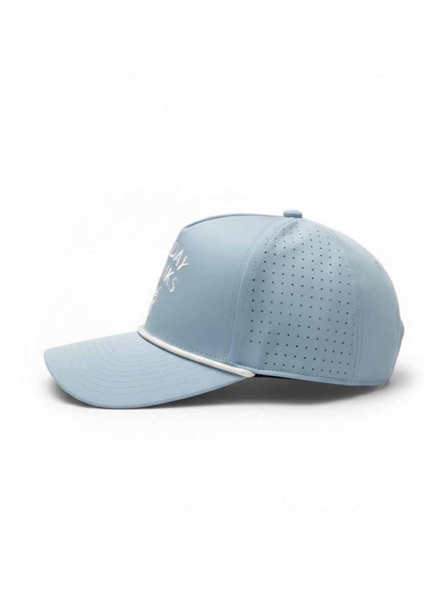 ⁠Sunday Skies – Light Blue Golf Cap by Sunday Drinks, Adjustable Unisex Hat for Golf, Sports, Outdoor Summer Protection